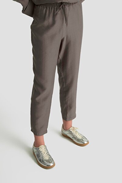 Armine TREND Double-Breasted Buttoned Relaxed Fit Trouser Suit Brown 25Yt669