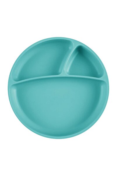 OiOi Porsiyon Vakum Tabanlı Silikon Tabak Aqua Green