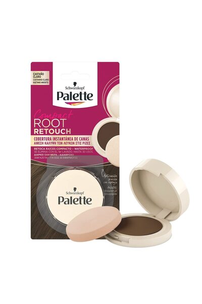 Palette Compact Root Retouch Ansatzpuder Compact - Hellbraun - Deckt Grau ab, 1 Stück