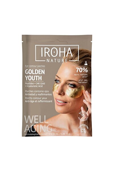 IROHA NATURE - Comprese oculare Divine din folie, 2 buc | Iluminare supliment...