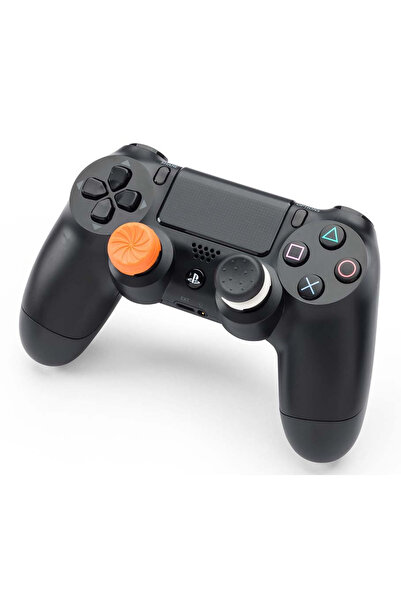 No branded KontrolFreek GamerPack VX (4) Grips for PS5/PS4, Accuracy & Comfort, Orange/Black