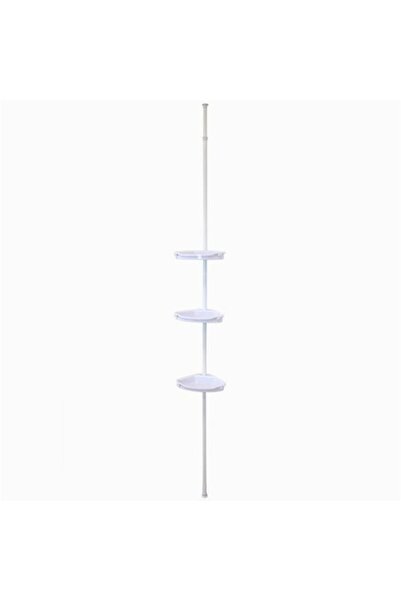 FRANDIS Telescopic Corner Shelf with 3 Adjustable Tiers for Bathroom or Showe...