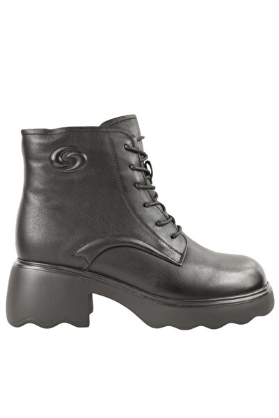 gallop Ghete casual, damă, GALLOP, 5008 negre, piele, cu toc 37