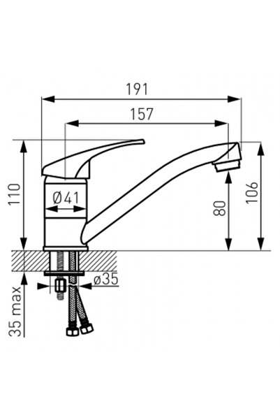 FERRO Basic Standing Faucet for Sink with Swivel Spout