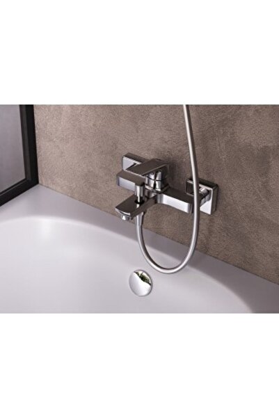 FERRO Vitto Verdeline chrome black wall-mounted bathtub/shower mixer