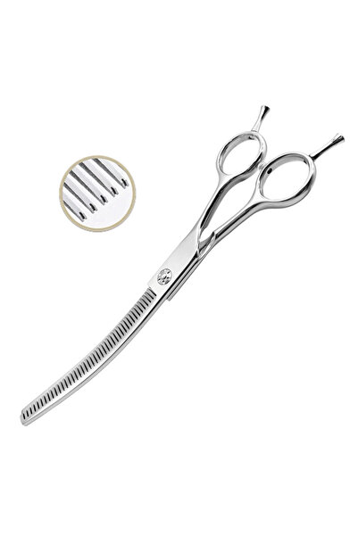 Choice3 مقصّات تزيين الحيوانات الأليفة الاحترافية، 7 بوصات، منحنية لتخفيف الش...