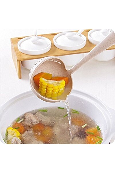 choice2 ملعقة شوربة بيج 2 في 1، ملعقة بمقبض طويل، ملعقة مبتكرة، ملعقة مصفاة، ...