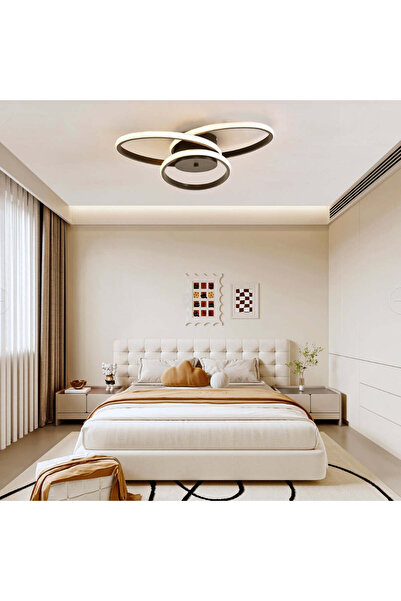 Alista Home Lustra LED cu telecomanda ECATERINA 59 W, lumina Rece/Calda/Neutra, Dimabila, Negru, Inaltime Reglab