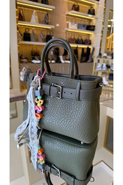 KRISTE BELL İthal Kemerli Ve Aksesuarlı Uzun Askılı Kadın Yarma Deri Çanta -2...