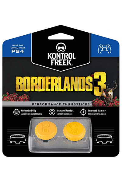 No branded KontrolFreek Borderlands 3 Thumbstick Grips (2) for PS5/PS4, Orange