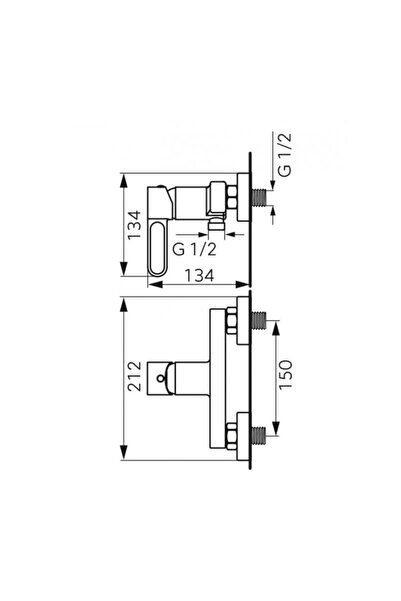 Fdesign Shower Faucet Zaffiro, Black-Rose Gold