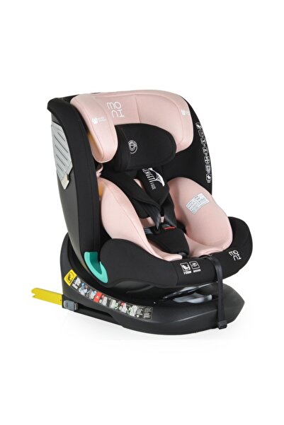 Moni Car Seat 0-36 kg with Isofix Serengeti Pink, 360° Rotating Seat and Sleeping Position, Recomme