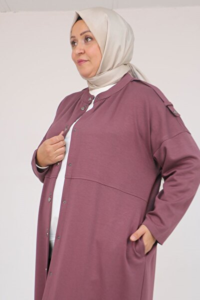 Eslina 57035 Μοντέρνο κοστούμι με λεπτομέρεια με κουμπωτά και επιλογές χρώματος - Dusty Rose