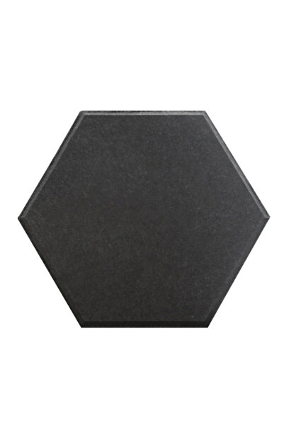 No branded Panouri acustice hexagonale, pachet de 8, material textil din poliester, 30×26×12 cm, negre