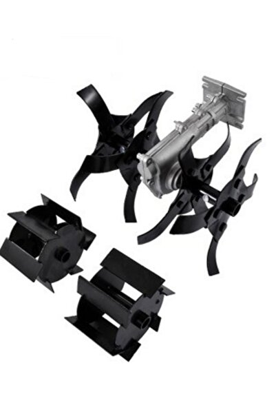 Lieber German Toprak Eşeleme Çapa Aparatı Tek Gövde 2 Başlık Çim Biçme Tırpan Motorlara Uyumlu 26x9 diş