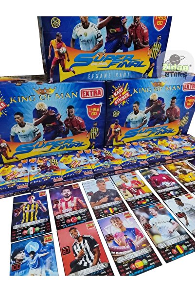 Emrah Gültekin King of Man 1453 Bd 6 Mini Box |   Football Player Cards and Sticker |   Surprise Toy + Candy Gift