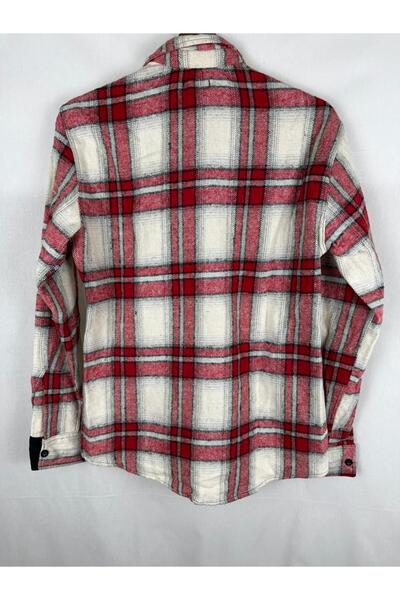 Aria Butik Kırmızı Beyaz Kareli Oduncu Gömlek – Uzun Kollu, Regular Fit