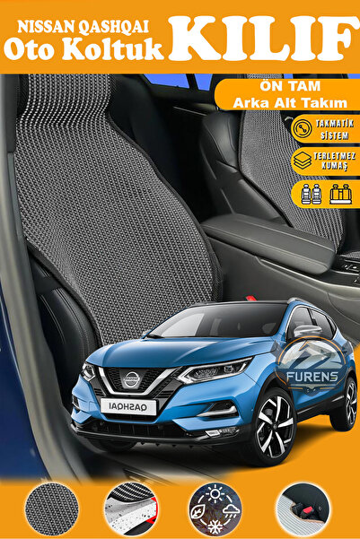 STS Oto Aksesuar غطاء مقعد سيارة نيسان قاشقاي متوافق مع سلسلة بلاك بريستيج من...