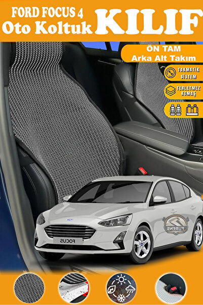 STS Oto Aksesuar غطاء مقعد سيارة فورد فوكس 4 متوافق مع سلسلة بلاك بريستيج من ...