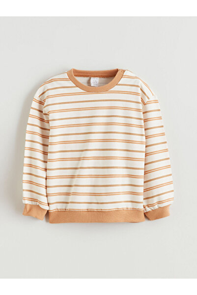 LC Waikiki Crew Neck Striped Baby Boy Sweatshirt and Pants