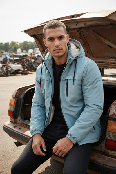 FLUEND MODA Winter Fur Lined Waterproof and Windproof Coat