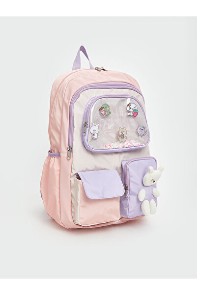 LC Waikiki Pink Printed Girl's Backpack