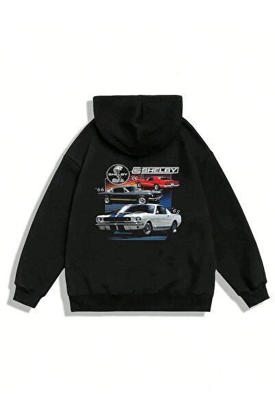 Josette Shelby Mustang Classic (65-66-69) Baskılı Kapüşonlu Oversize Sweatshirt