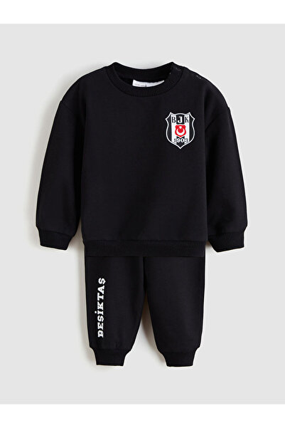 LC Waikiki Bisiklet Yaka Beşiktaş Baskılı Erkek Bebek Eşofman