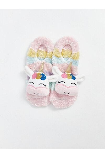 LC Waikiki Създайте свой стил с UZG Store | 3D апликация Детайлни домашни чорапи за момичета