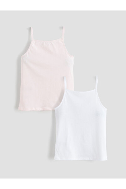 LC Waikiki Peak New Season Square Neck Girls' Tank Top 2-Pack