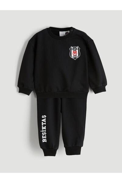 LC Waikiki Bisiklet Yaka Beşiktaş Baskılı Erkek Bebek Eşofman