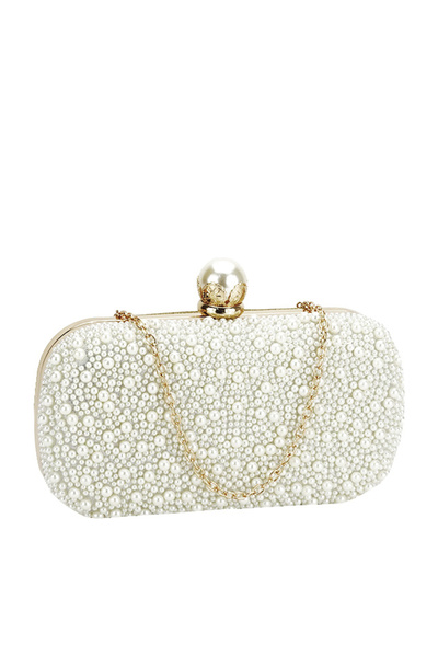 SOFILINE Clutch ivory/auriu cu perle 1B-003 01