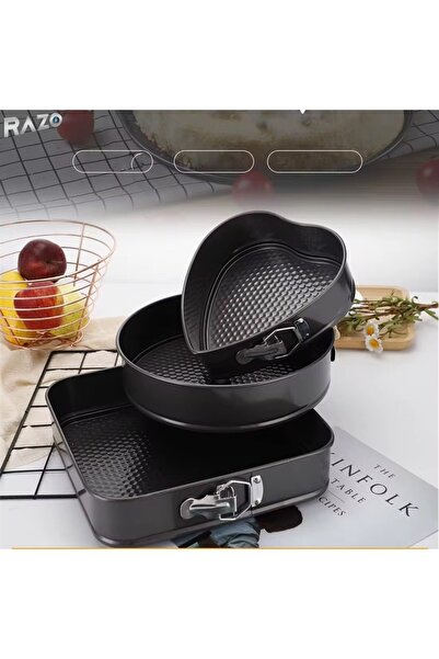 Razo Set 3 tavi cu fund detasabil / forme pentru prajituri, torturi - forma r...