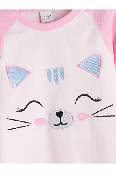 LC Waikiki Crew Neck Fleece Girls' Pajama Set (W5)