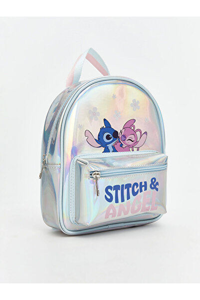 LC Waikiki Gray Lilo and Stitch Printed Girl's Backpack