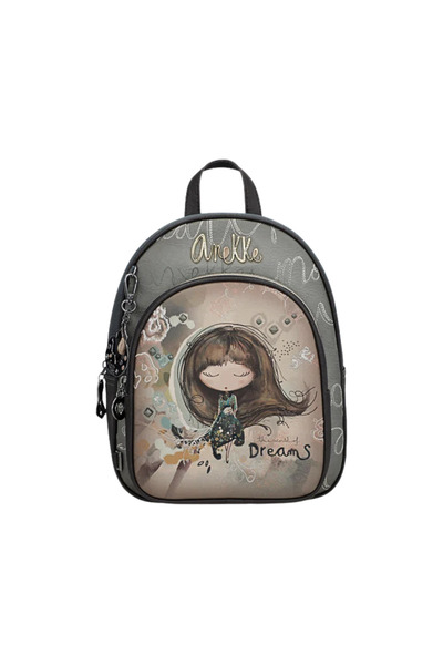 Anekke Sports backpack, women, 41705-197, gray, -leather - Gray, Genuine leather