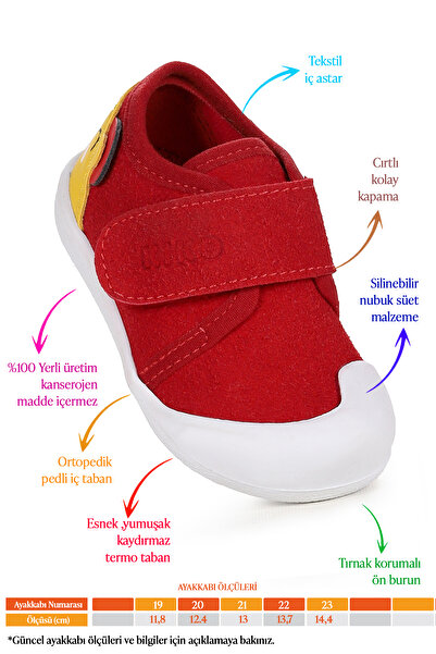 KARAMAZI Catly Velcro Baby Girl First Step Slippers Shoes