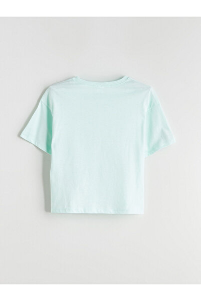 LC Waikiki Cey New Season Crew Neck Printed Girls' Pajama Set