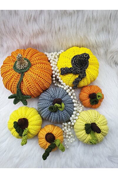 HAPPY HANDMADE مجموعة زينة/مجموعة اليقطين المبتكرة/مجموعة من 7 قطع/مجموعة الي...