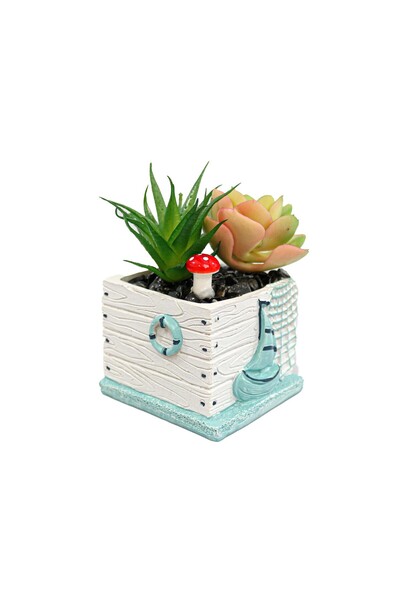 OEM Aranjament cu veliere, verde, plastic, 11 cm - Verde, plastic, 11 cm