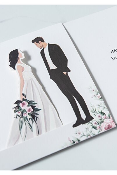 İKLİM DAVETİYE 50 Adet Hareketli, Çekmeli, Düğün, Nişan, Nikah Davetiyesi, Baskı Hariçtir 071680