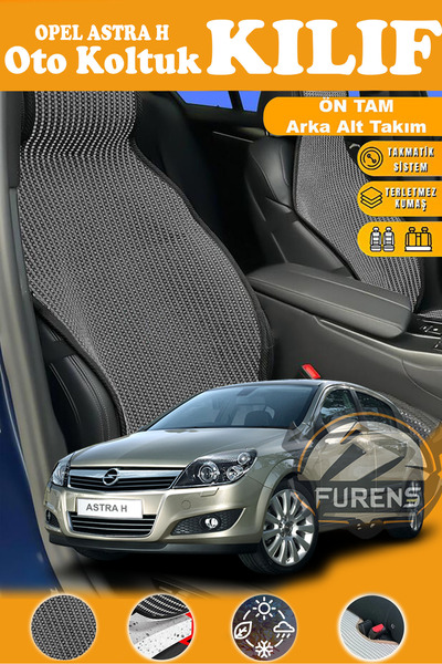 STS Oto Aksesuar Opel Astra H Uyumlu SİYAH PRESTİJ SERİSİ DOKUMA KUMAŞ OTO KO...