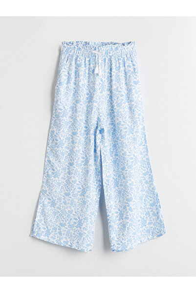 LC Waikiki Özmarka New Season Elastic Waist Floral Girl's Trousers