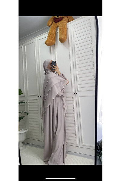 Hijab Sleeve Tie Dress 3-Layer Long Souffle