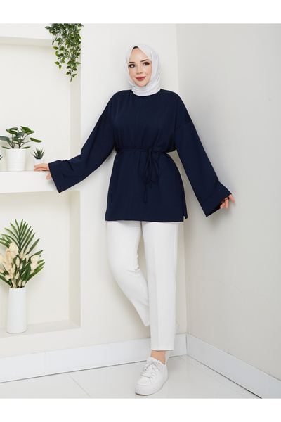 altay boncuk A Kalite Oversize İki İplik Yandan Yırtmaçlı Sweatshirt