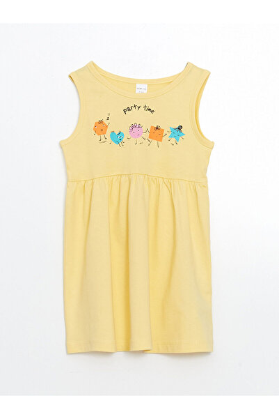 LC Waikiki فستان بناتي مزين بالزهور من Peak New Season بياقة دائرية