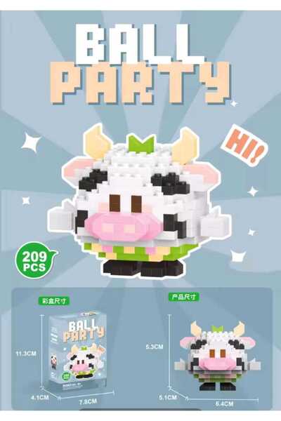 BTİCARET Bricks İnek Yapı Oyuncak Seti – Eğitici Hayvan Yapı Oyuncağı 209 Parça