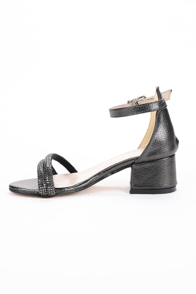 KARAMAZI Sarer Stone Girls' 3 cm Heeled Sandals Evening Dress Shoes