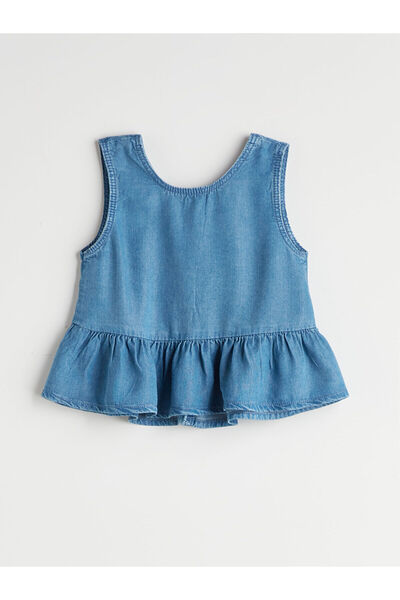 LC Waikiki LCW Kids Six Ruffle Jeansbluse für Mädchen