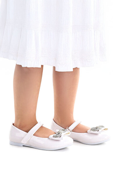 KARAMAZI Bowtie Bowtie Stoned Velcro Girls' Ballerina Shoes